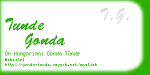 tunde gonda business card
