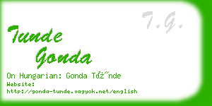 tunde gonda business card